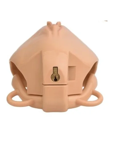 Cage de Chasteté avec Harnais Sislab 5.5 x 3.5cm Beige sextoys et accessoires sur La Boutique du Hard