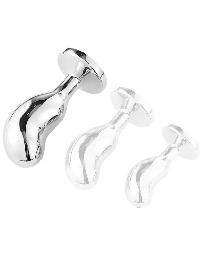 Plug Bean Silver L 9 x 3.5cm sextoys et accessoires sur La Boutique du Hard