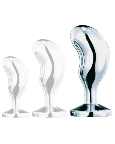 Plug Bean Silver L 9 x 3.5cm sextoys et accessoires sur La Boutique du Hard