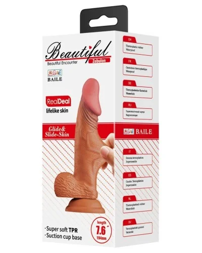 Gode Zebulon Beautiful 14 x 3.7cm Marron sextoys et accessoires sur La Boutique du Hard