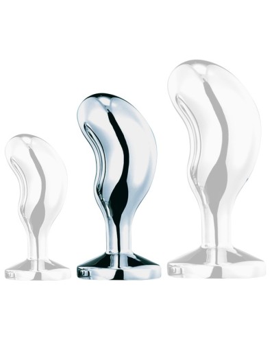 Plug Bijou Bean Silver M 7 x 3cm Rose sextoys et accessoires sur La Boutique du Hard