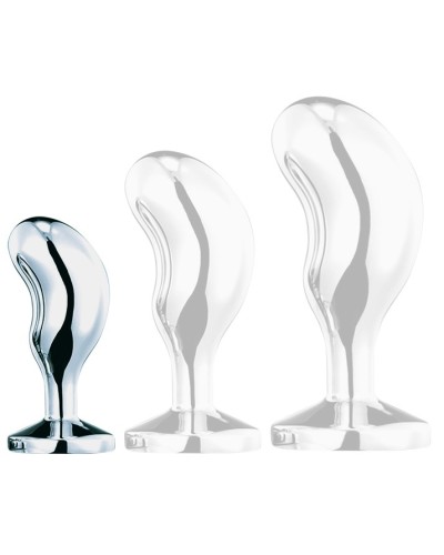 Plug Bijou Bean Silver S 6 x 2.3cm Noir sextoys et accessoires sur La Boutique du Hard