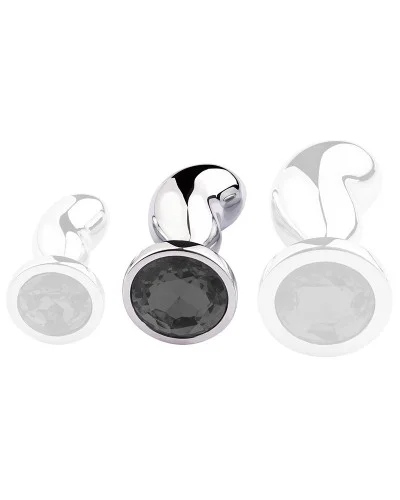 Plug Bijou Bean Silver M 7 x 3cm Noir sextoys et accessoires sur La Boutique du Hard