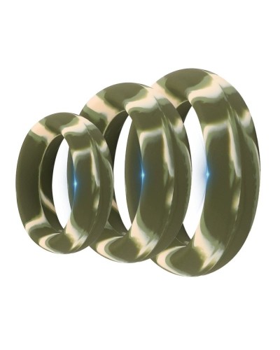 Pack 3 Cockrings Silimix Vert Army sextoys et accessoires sur La Boutique du Hard
