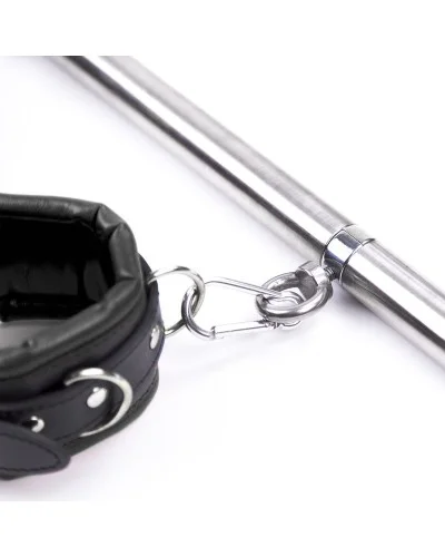 Kit Barre de maintien Collier et Menottes Simply Dom Noir sextoys et accessoires sur La Boutique du Hard
