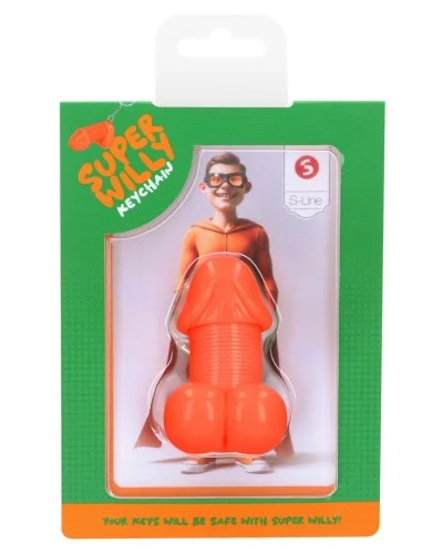 Porte-Clés Pénis Super Willy Orange sextoys et accessoires sur La Boutique du Hard