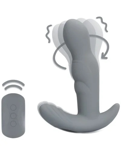 Stimulateur Prostatique Vibrant Rotatif Gothamey 11.5 x 3.4cm Gris sextoys et accessoires sur La Boutique du Hard