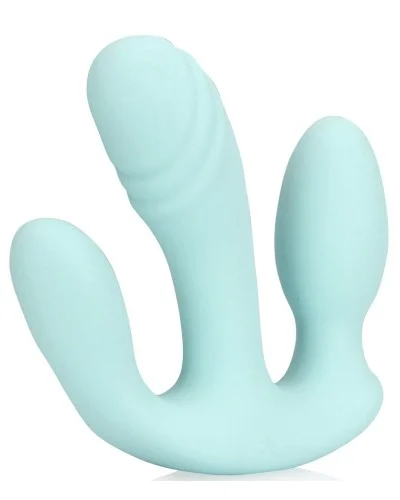 Double Plug Vibrant THREE IN ONE 10 x 3.2cm Bleu sextoys et accessoires sur La Boutique du Hard