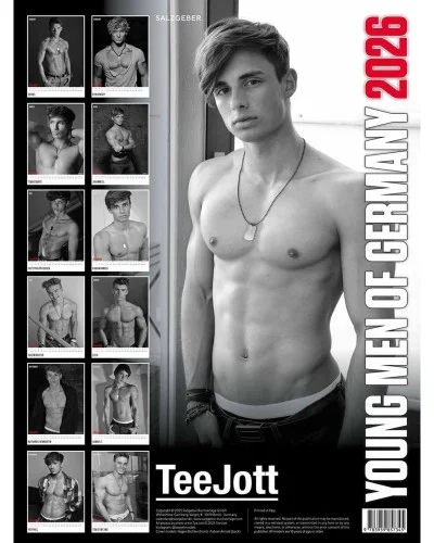 Calendrier 2026 Young men of Germany TeeJott sextoys et accessoires sur La Boutique du Hard