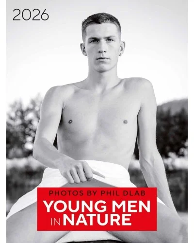 Calendrier 2026 Young men in nature Phil Dlab sextoys et accessoires sur La Boutique du Hard
