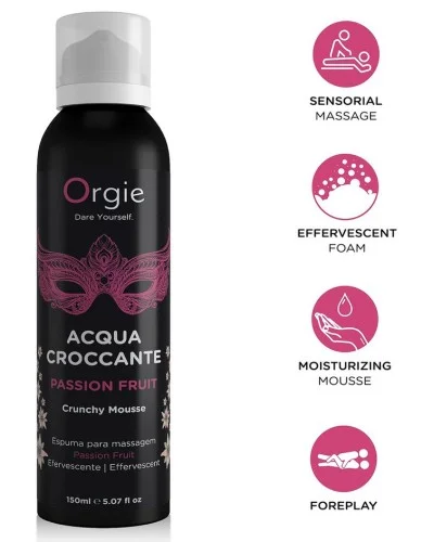 Mousse de massage Fruit de la Passion Acqua Croccante 150ml sextoys et accessoires sur La Boutique du Hard