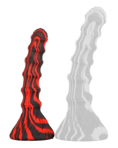 Gode Accordio S 16 x 3.7cm Rouge et Noir sextoys et accessoires sur La Boutique du Hard