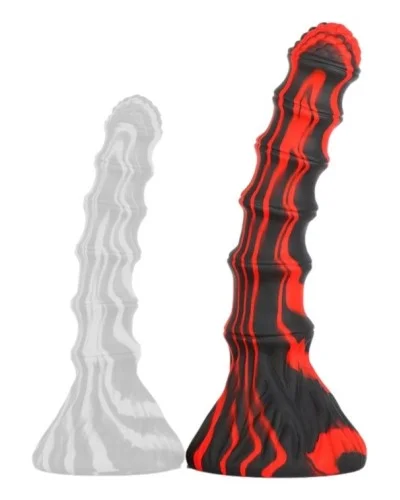 Gode Accordio L 20 x 4.7cm Rouge et Noir sextoys et accessoires sur La Boutique du Hard