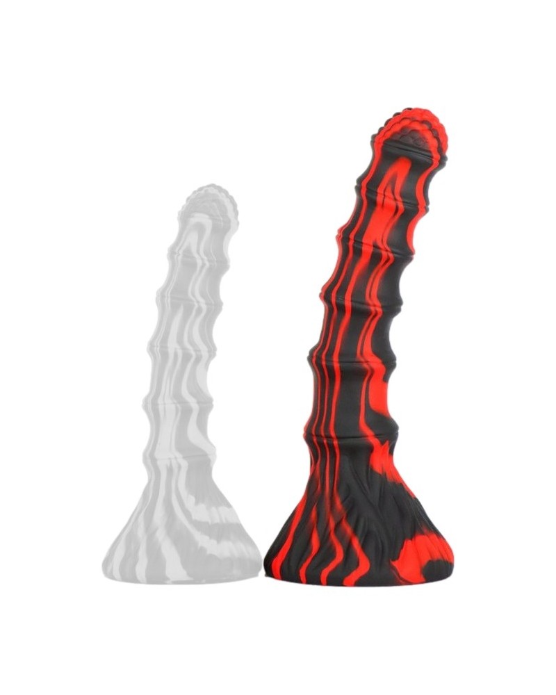 Gode Accordio L 20 x 4.7cm Rouge et Noir sextoys et accessoires sur La Boutique du Hard