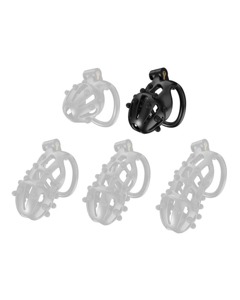 Cage de chasteté Point Up M 8 x 3.7 cm Noire sextoys et accessoires sur La Boutique du Hard