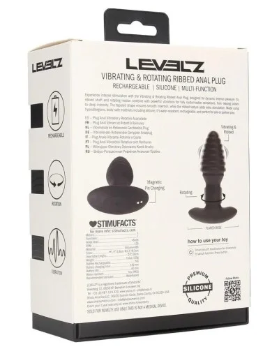 Plug Rotate Ribbed 10.5 x 3.9cm sextoys et accessoires sur La Boutique du Hard