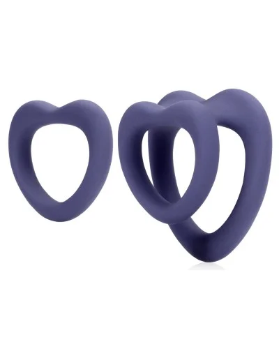 Lot de 2 Cockrings Coeur Silicone Purple Storm Diamètre 35mm sextoys et accessoires sur La Boutique du Hard