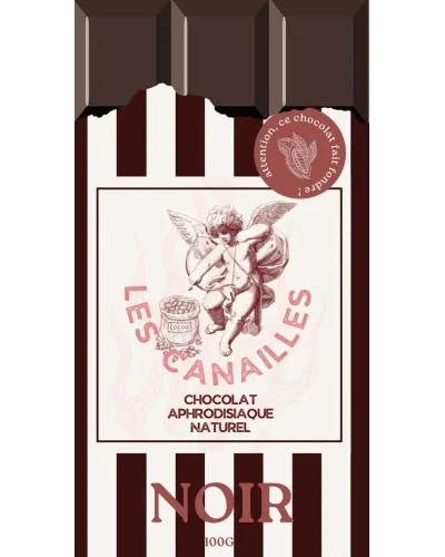 Tablette de Chocolat Aphrodisiaque Noir 100g sextoys et accessoires sur La Boutique du Hard