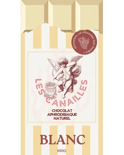 Tablette de Chocolat Aphrodisiaque blanc 100 g sextoys et accessoires sur La Boutique du Hard