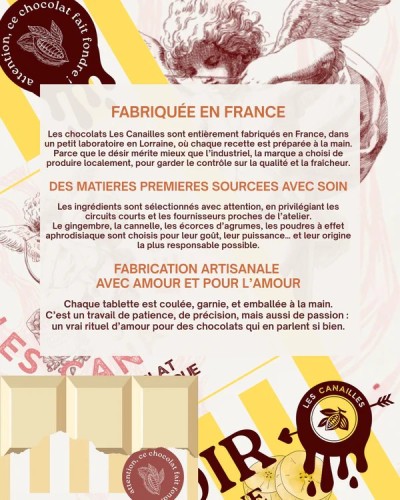 Tablette de Chocolat Aphrodisiaque blanc 100 g sextoys et accessoires sur La Boutique du Hard