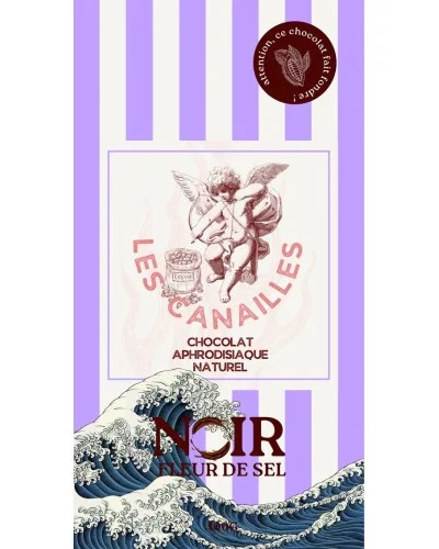 Tablette de Chocolat Aphrodisiaque Noir Fleur de Sel 100g sextoys et accessoires sur La Boutique du Hard