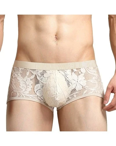 Boxer dentelle Tauwell Beige sextoys et accessoires sur La Boutique du Hard