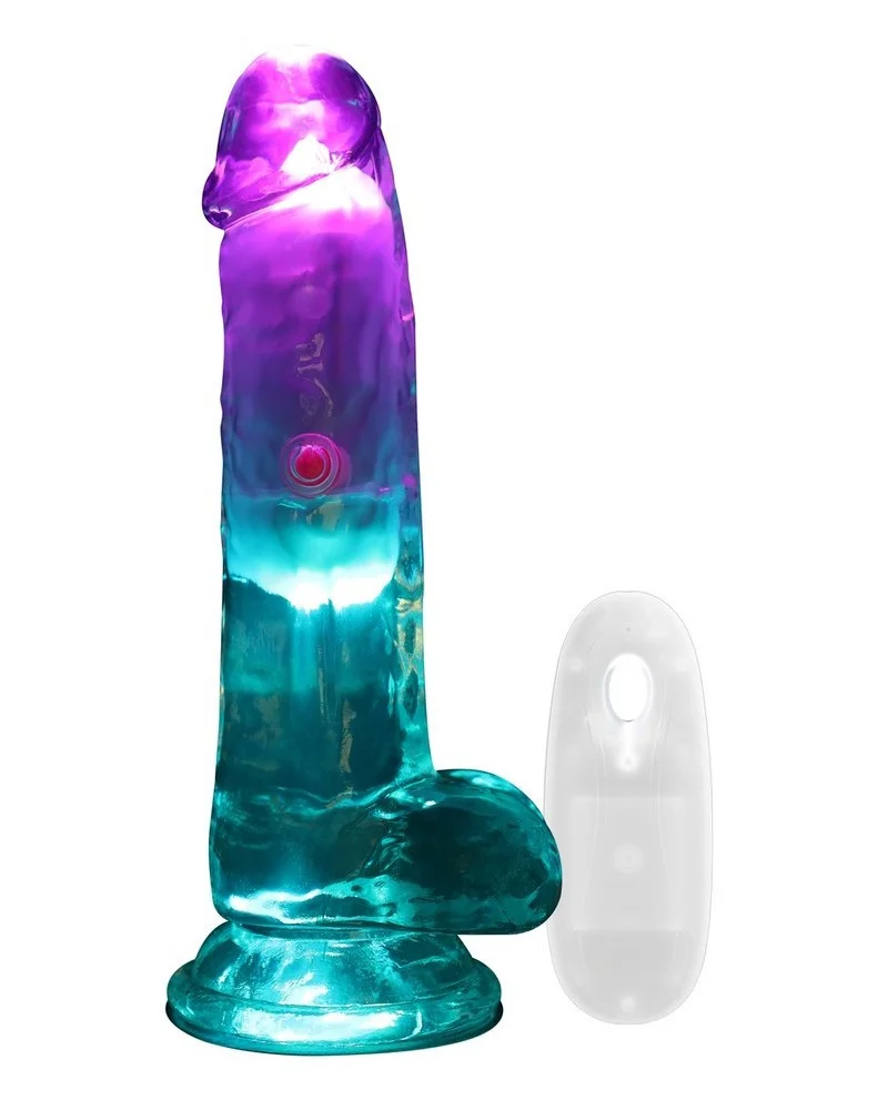 Gode Vibrant Lumineux Led Vibes 12.5 x 3.5cm Transparent sextoys et accessoires sur La Boutique du Hard