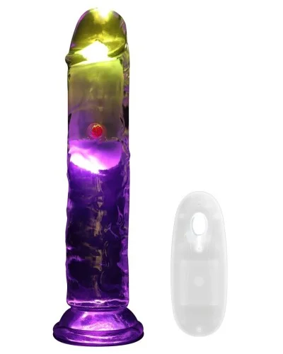 Gode Vibrant Lumineux Led no vibes 18 x 4cm Transparent sextoys et accessoires sur La Boutique du Hard