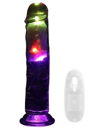 Gode Vibrant Lumineux Led no vibes 20 x 4.4cm Transparent sextoys et accessoires sur La Boutique du Hard