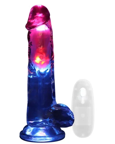 Gode Vibrant Lumineux Led Vibes 17 x 4.4cm Transparent sextoys et accessoires sur La Boutique du Hard