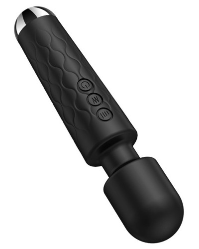 Wand Beautylit 20cm Tête 42mm Noir sextoys et accessoires sur La Boutique du Hard