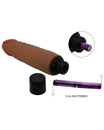 Gode Vibrant Waldorf 17.5 x 4.2cm Marron sextoys et accessoires sur La Boutique du Hard