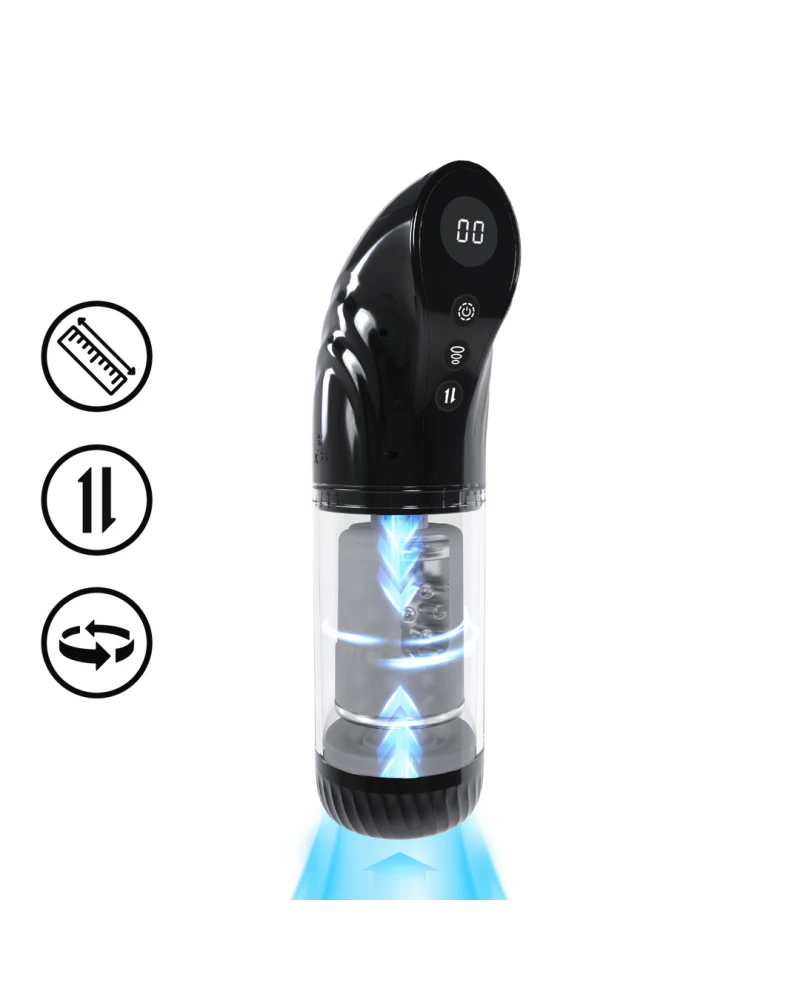 Masturbateur Strokemate Rotation et Va-et-vient Noir sextoys et accessoires sur La Boutique du Hard