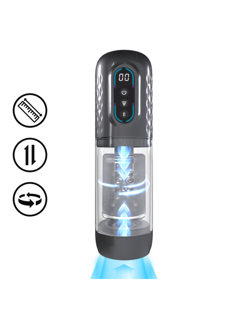 Masturbateur Vortex Va-et-Vient et Rotation Noir sextoys et accessoires sur La Boutique du Hard