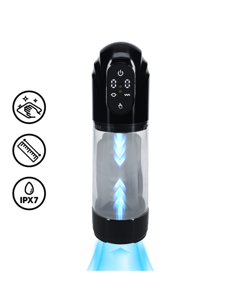 Masturbateur TechnoThrust Vibration et Succion Noir sextoys et accessoires sur La Boutique du Hard