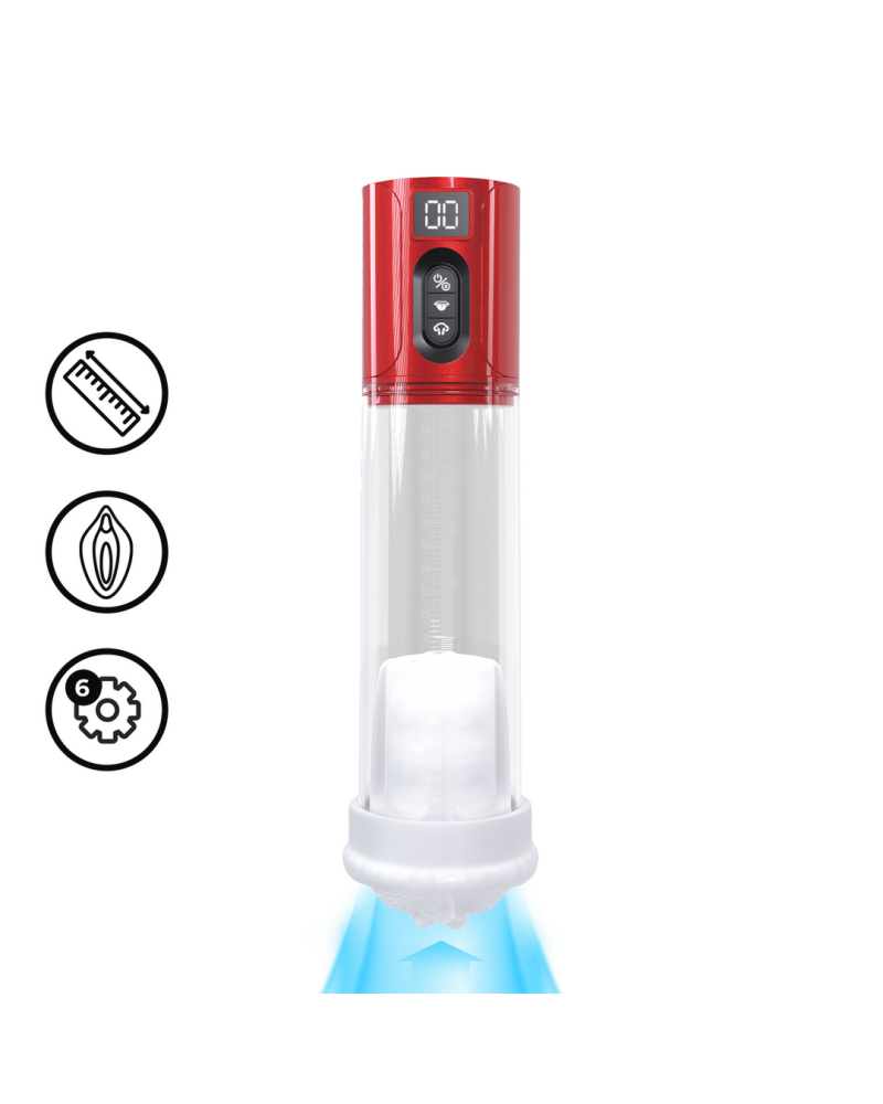 Pompe à pénis Hyperlift 22 x 7 cm Rouge sextoys et accessoires sur La Boutique du Hard