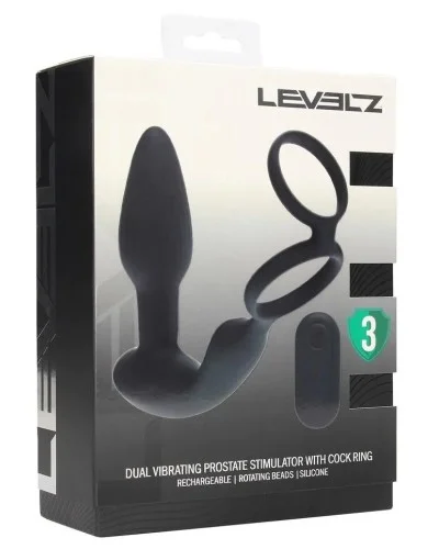 Ballstretcher Plug Dual Vibe 10.5 x 3.8cm sextoys et accessoires sur La Boutique du Hard
