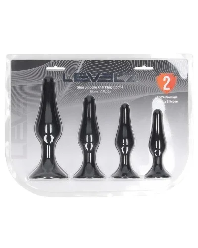Kit de 4 Plugs Slim Noirs sextoys et accessoires sur La Boutique du Hard
