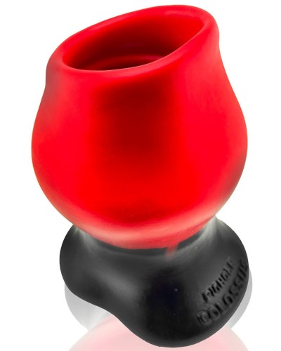 Plug Tunnel Super Max Pighole XXXL 15 x 11.5 cm Noir-Rouge sextoys et accessoires sur La Boutique du Hard