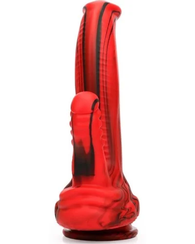 Double Gode Dobhorse 18 x 7cm Rouge et Noir sextoys et accessoires sur La Boutique du Hard