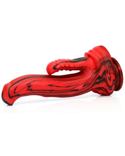 Double Gode Dobhorse 18 x 7cm Rouge et Noir sextoys et accessoires sur La Boutique du Hard