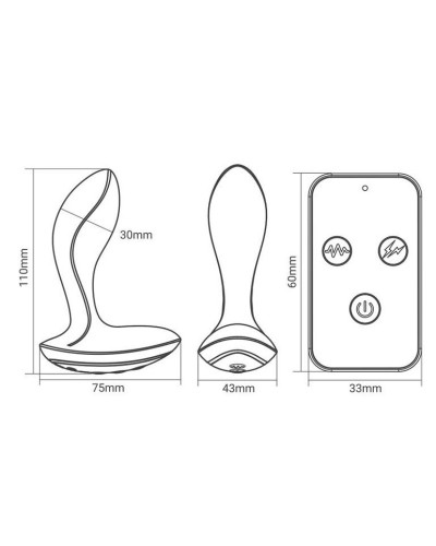 Stimulateur Prostatique Vibrant Électro Herrules 9 x 3.1cm sextoys et accessoires sur La Boutique du Hard