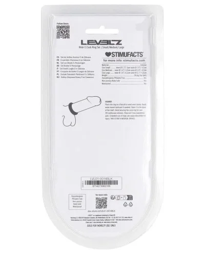 Lot de 3 Cockrings Silicone Wide-O S-L 30-42mm sextoys et accessoires sur La Boutique du Hard