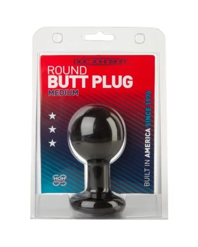 Plug Anal Round 10 x 6 cm Noir pas cher