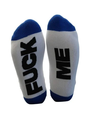 Chaussettes Fuck Me Blanc-Bleu sextoys et accessoires sur La Boutique du Hard