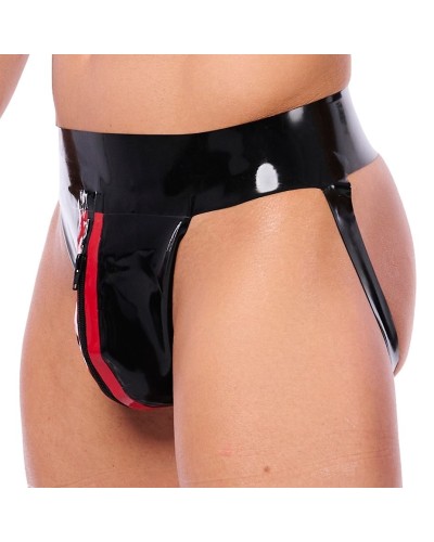 Jockstrap en latex Xrub avec Zip Noir-Rouge sextoys et accessoires sur La Boutique du Hard