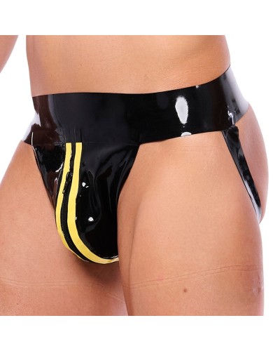 Jockstrap en latex Xrub avec Zip Noir-Jaune sextoys et accessoires sur La Boutique du Hard