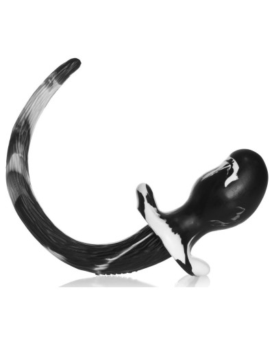 Plug Queue Puppy Tail Mastiff 12 x 7cm Noir-Blanc sextoys et accessoires sur La Boutique du Hard