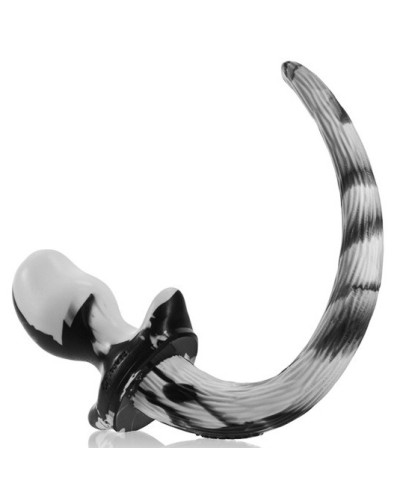 Plug Queue Puppy Tail Mastiff 12 x 7cm Noir-Blanc sextoys et accessoires sur La Boutique du Hard