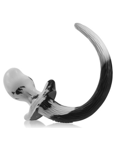 Plug Queue Puppy Tail Mastiff 12 x 7cm Noir-Blanc sextoys et accessoires sur La Boutique du Hard